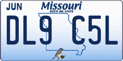 MO license plate DL9C5L