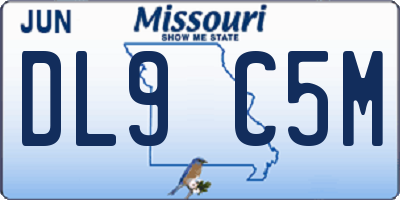 MO license plate DL9C5M