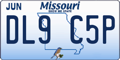 MO license plate DL9C5P