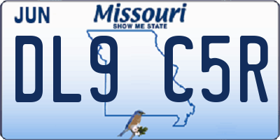 MO license plate DL9C5R