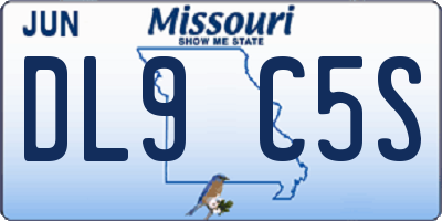 MO license plate DL9C5S