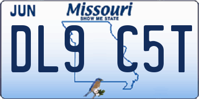 MO license plate DL9C5T