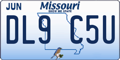 MO license plate DL9C5U