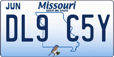 MO license plate DL9C5Y