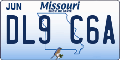 MO license plate DL9C6A