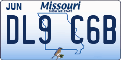 MO license plate DL9C6B