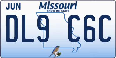 MO license plate DL9C6C