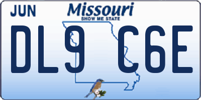 MO license plate DL9C6E