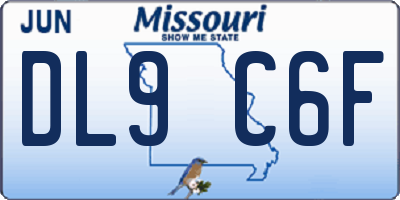MO license plate DL9C6F