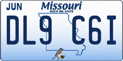 MO license plate DL9C6I