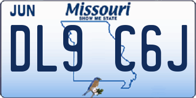 MO license plate DL9C6J