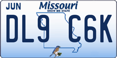 MO license plate DL9C6K
