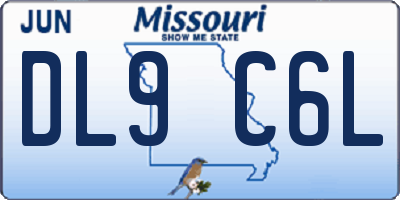 MO license plate DL9C6L