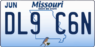MO license plate DL9C6N