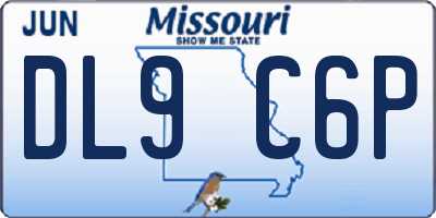MO license plate DL9C6P