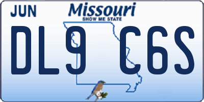 MO license plate DL9C6S