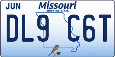 MO license plate DL9C6T