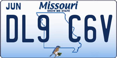 MO license plate DL9C6V
