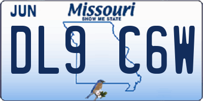 MO license plate DL9C6W