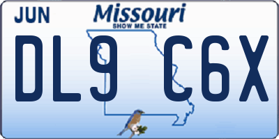 MO license plate DL9C6X