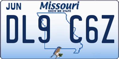 MO license plate DL9C6Z