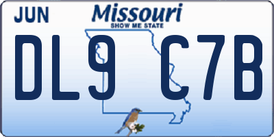 MO license plate DL9C7B