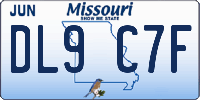 MO license plate DL9C7F