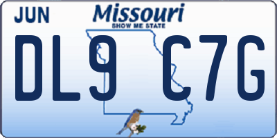 MO license plate DL9C7G