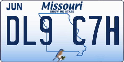 MO license plate DL9C7H