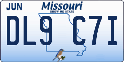 MO license plate DL9C7I
