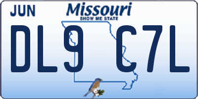 MO license plate DL9C7L