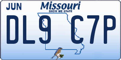 MO license plate DL9C7P