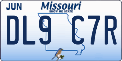 MO license plate DL9C7R