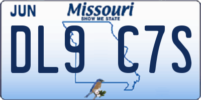 MO license plate DL9C7S