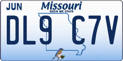 MO license plate DL9C7V