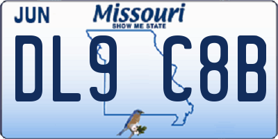 MO license plate DL9C8B