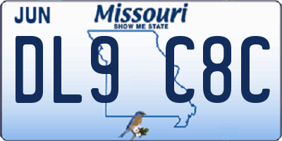 MO license plate DL9C8C