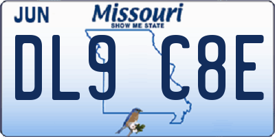MO license plate DL9C8E