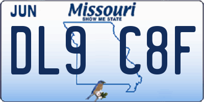 MO license plate DL9C8F