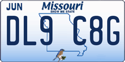 MO license plate DL9C8G