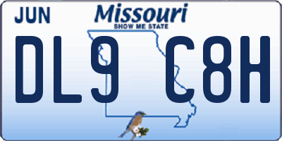 MO license plate DL9C8H