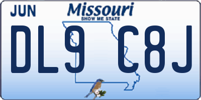 MO license plate DL9C8J