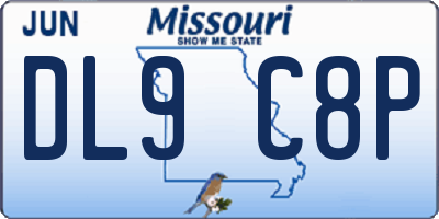 MO license plate DL9C8P