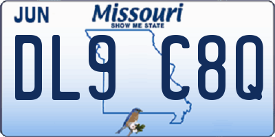 MO license plate DL9C8Q