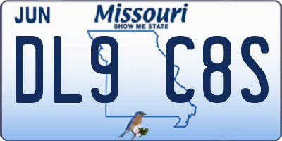 MO license plate DL9C8S