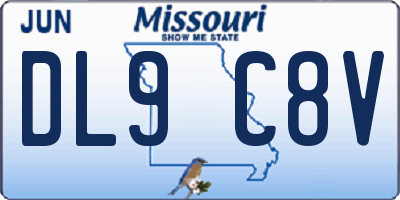 MO license plate DL9C8V