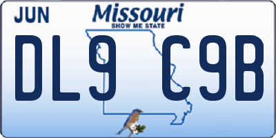 MO license plate DL9C9B