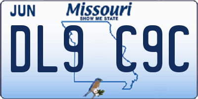 MO license plate DL9C9C