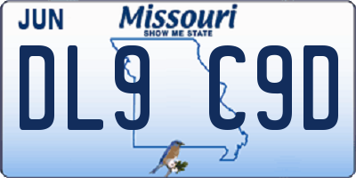 MO license plate DL9C9D