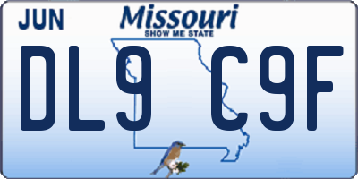 MO license plate DL9C9F